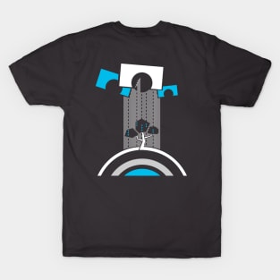 Tree on the road in constructivism art style T-Shirt